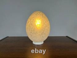 Murano Italy Hand Blown Glass Egg Table Lamp Circa 1968 11.5x8x8