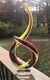Murano Italy Hand Blown Glass Love Knot Sculpture Art 15 tall