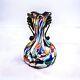 Murano Italy Hand Blown Multicolor Art Glass Vase 6.5