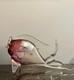 Murano, Italy Hand Blown Pink and Clear Glass Fish-Girolamo Luxardo Decanter
