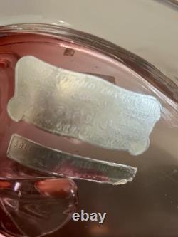 Murano, Italy Hand Blown Pink and Clear Glass Fish-Girolamo Luxardo Decanter