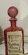 Murano, Italy VTG Hand Blown by Maestro Mellara, Luigi Red Striped Glass Bottle