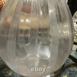 Murano, Italy Venetian Latticino Filigrana Hand Blown Vase 12 Tall (vintage)