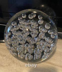 Murano? Large Bubble Sphere Clear Glass Ball 15 Lbs