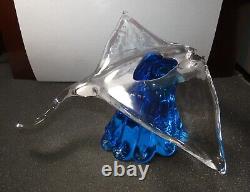 Murano Manta Ray, Roberto Cammozzo, master art glass sculptor, 12x13 vintage