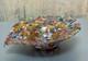 Murano Millefiori Art Glass Leaf Bowl Dish Venetian Hand Blown Italy Vintage