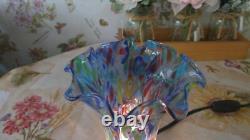 Murano Millefiori Glass Bird Lamp Hand Blown 9x8.25 Read Description
