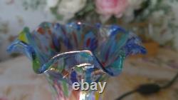 Murano Millefiori Glass Bird Lamp Hand Blown 9x8.25 Read Description