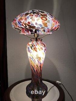 Murano Millefiori Hand Blown Glass Lamp By Frateli XXL Brath Taking Gorgeous