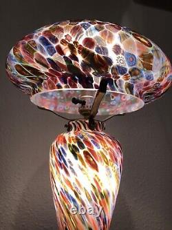 Murano Millefiori Hand Blown Glass Lamp By Frateli XXL Brath Taking Gorgeous