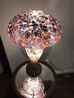 Murano Millefiori Hand Blown Glass Lamp By Frateli XXL Brath Taking Gorgeous