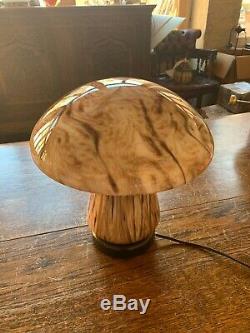 Murano Mushroom Table Lamp, Handblown Glass Vintage Italian Light