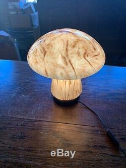 Murano Mushroom Table Lamp, Handblown Glass Vintage Italian Light