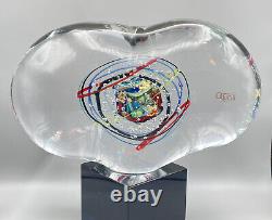 Murano Oggetti Glass Sculpture Raffaeli e Cammoz Large Heart Shapped Signed