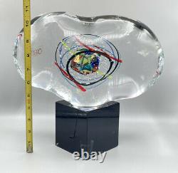 Murano Oggetti Glass Sculpture Raffaeli e Cammoz Large Heart Shapped Signed