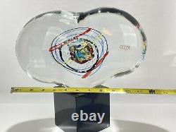 Murano Oggetti Glass Sculpture Raffaeli e Cammoz Large Heart Shapped Signed