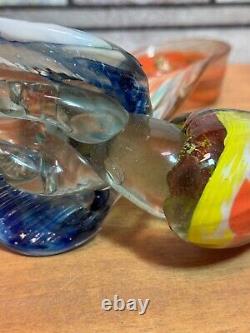 Murano Rooster Italy Hand Blown Art Glass 11 Figurine, We Ship Daily Insured