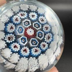 Murano Round Italian Venetian Glass Paperweight Hand Blown Glass Millefiori VTG