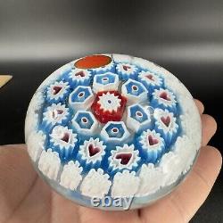 Murano Round Italian Venetian Glass Paperweight Hand Blown Glass Millefiori VTG