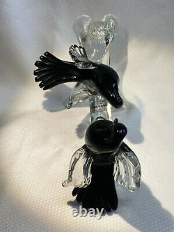 Murano S. Puccini Hand Made In Italy Glass Birds On Branch Sculpture Art Glass