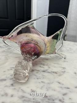 Murano STYLE MCM Art Glass Hand Blown Stretched Abstract Sculpture Jean E Smith