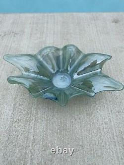 Murano Sea Green Lg Blown Glass Art Bowl 20x12