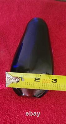 Murano Set (3) vases Hand Blown glass by Flavio Poli for Seguso Italy Blue/Green