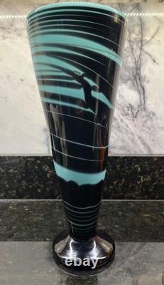 Murano Style 12 Threaded Hand Blown Glass Swirl