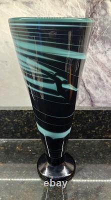 Murano Style 12 Threaded Hand Blown Glass Swirl