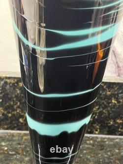 Murano Style 12 Threaded Hand Blown Glass Swirl