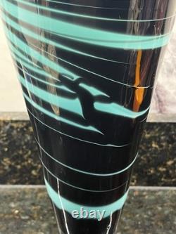 Murano Style 12 Threaded Hand Blown Glass Swirl