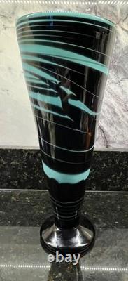 Murano Style 12 Threaded Hand Blown Glass Swirl