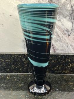 Murano Style 12 Threaded Hand Blown Glass Swirl