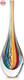 Murano Style Art Glass Drop Vase Hand Blown Colored Boho Effect Home Decor