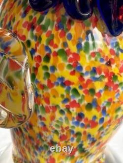 Murano Style Art Glass Rooster Multicolor Hand Blown Italian Figurine 7