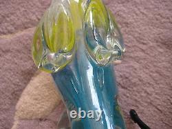 Murano Style Blown Art Glass Bird Figurine, 12 1/4 Tall X 6 Widest