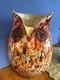 Murano Style Glass Owl Vase Hand Blown 10 x 7