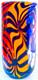 Murano Style Hand Blown Rainbow Art Glass Vase Swirled Ribbon Heavy 6 lb 10