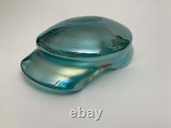 Murano Style Iridescence (Hand-Blown) Glass Ashtray 9x 6 Multicolor