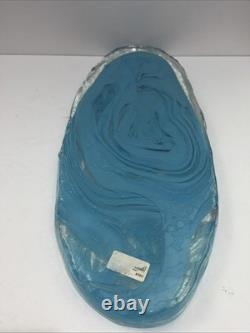 Murano Style Large Flat Blown Glass Art Sculptural Retail Price $560