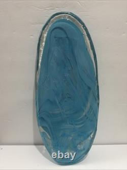 Murano Style Large Flat Blown Glass Art Sculptural Retail Price $560