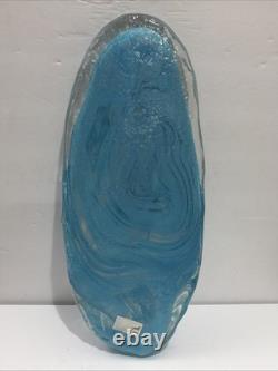 Murano Style Large Flat Blown Glass Art Sculptural Retail Price $560