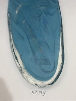 Murano Style Large Flat Blown Glass Art Sculptural Retail Price $560