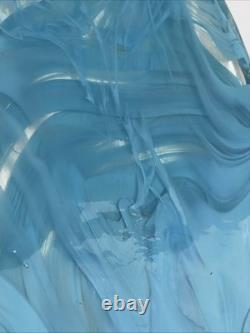 Murano Style Large Flat Blown Glass Art Sculptural Retail Price $560