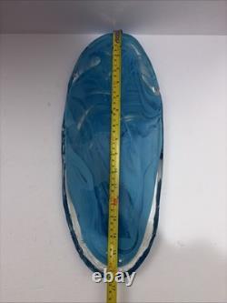 Murano Style Large Flat Blown Glass Art Sculptural Retail Price $560