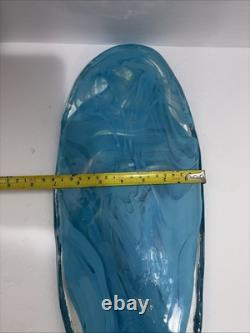 Murano Style Large Flat Blown Glass Art Sculptural Retail Price $560