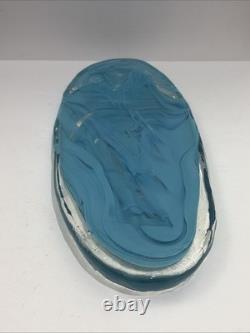Murano Style Large Flat Blown Glass Art Sculptural Retail Price $560