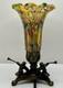 Murano Style Millefiori Hand Blown Glass Lamp Cherub Trumpet Blowers Metal Base