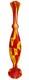 Murano Style Patchwork Art Glass Vase Hand Blown Lamp Base 24.75 Magnificent