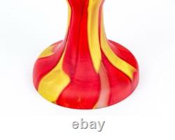 Murano Style Patchwork Art Glass Vase Hand Blown Lamp Base 24.75 Magnificent